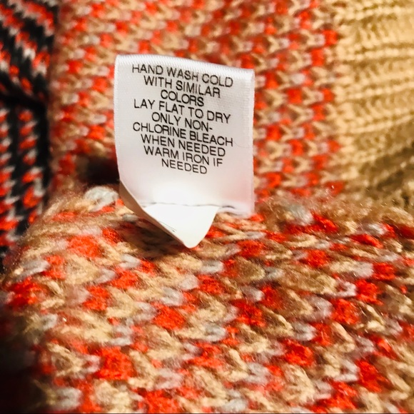 Cremieux Tartan Plaid Sweater Camel Sz Medium - Picture 4 of 5